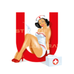 pin up-nurse-infirmiere-sexy girl